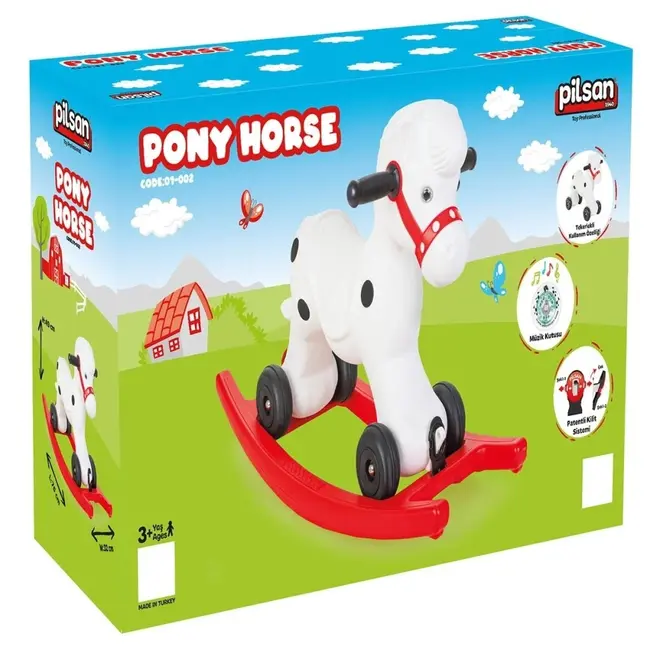 Balansoar pentru copii pilsan pony horse white hubpl-01-002k-n