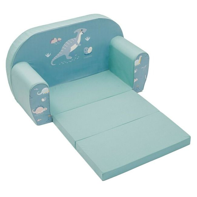 Canapea extensibila, New Baby, Din spuma, Husa din bumbac certificat Oeko-Tex Standard 100, 42x78x35, 9 luni-5 ani, Dinosaur BYN55567
