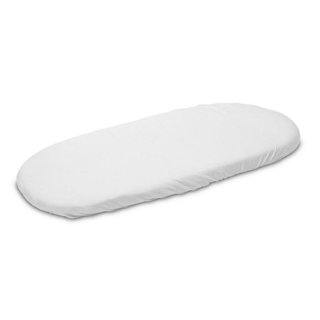 Cearceaf cu elastic, New Baby, Pentru landou, Din Bumbac, 35 x 75 cm, 0 luni+, White BYN47985