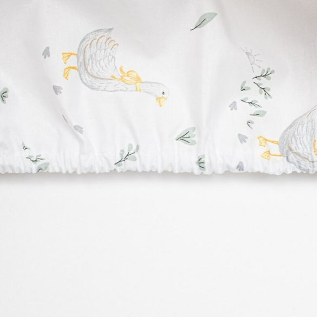Cearceaf cu elastic, New Baby, Pentru landou, Din Bumbac certificat Oeko-Tex 100, 35 x 75 cm, 0 luni+, Goose BYN56524