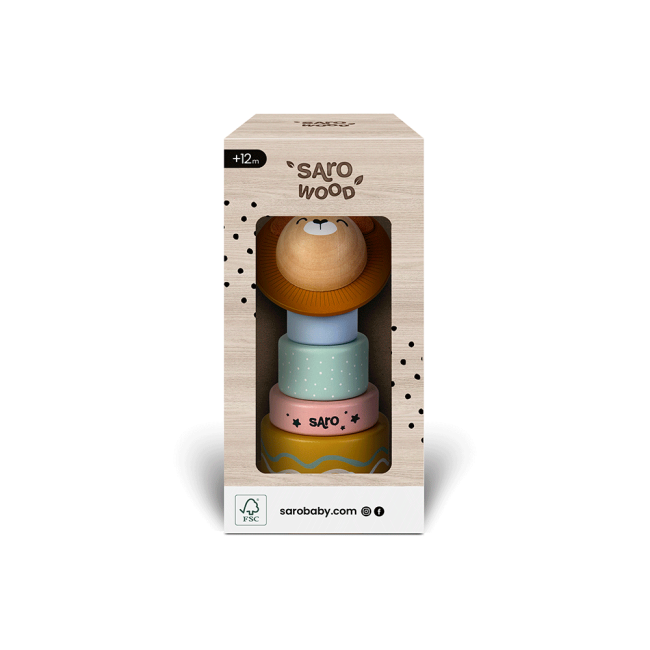 Jucarie Din Lemn Fsc Pentru Stivuire, Saro Baby Pjb3342
