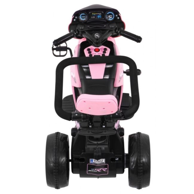 Motocicleta electrica 3 in 1, hl108, roti si scaun din plastic, 78x39x59 cm, putere 20w - roz edeedipa.hl108.roz