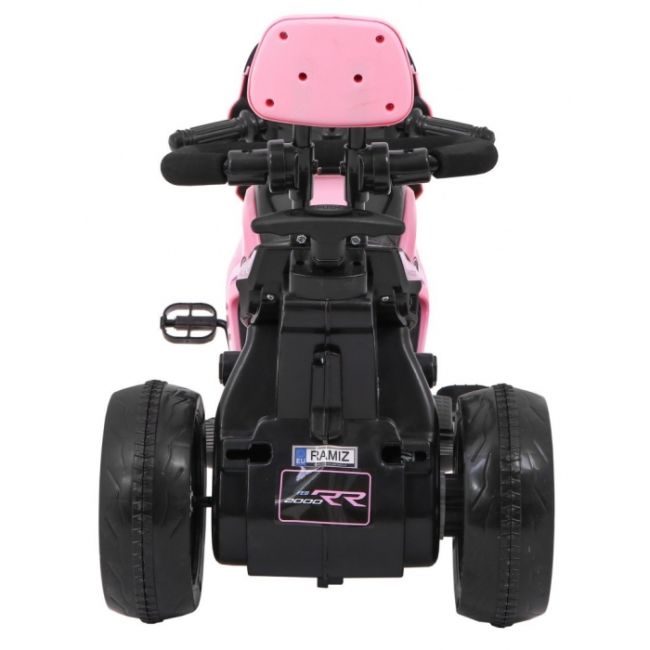 Motocicleta electrica 3 in 1, hl108, roti si scaun din plastic, 78x39x59 cm, putere 20w - roz edeedipa.hl108.roz