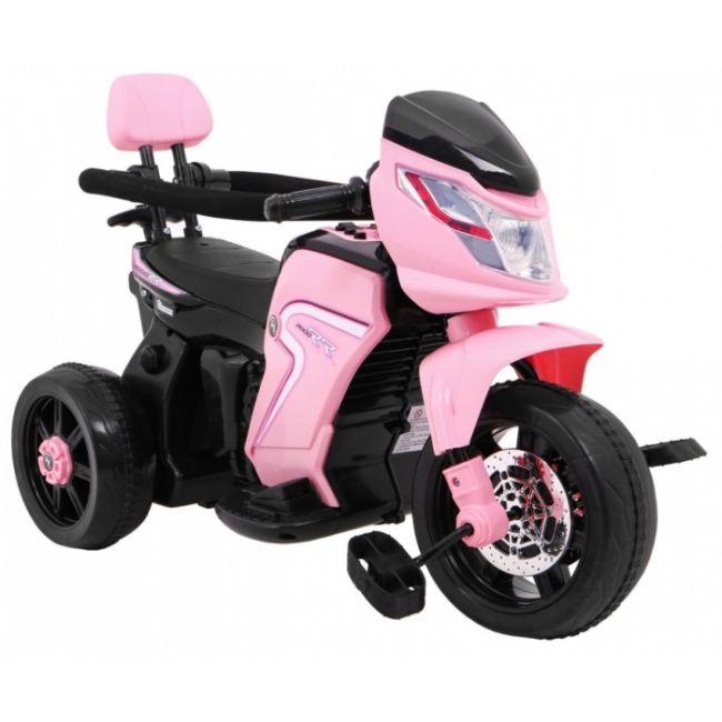 Motocicleta electrica 3 in 1, hl108, roti si scaun din plastic, 78x39x59 cm, putere 20w - roz edeedipa.hl108.roz