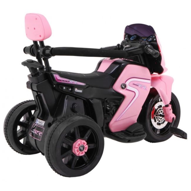 Motocicleta electrica 3 in 1, hl108, roti si scaun din plastic, 78x39x59 cm, putere 20w - roz edeedipa.hl108.roz