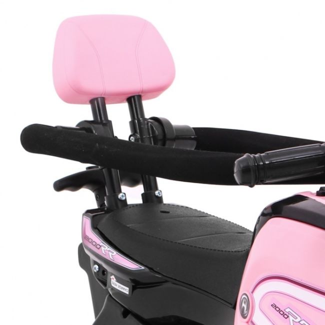Motocicleta electrica 3 in 1, hl108, roti si scaun din plastic, 78x39x59 cm, putere 20w - roz edeedipa.hl108.roz