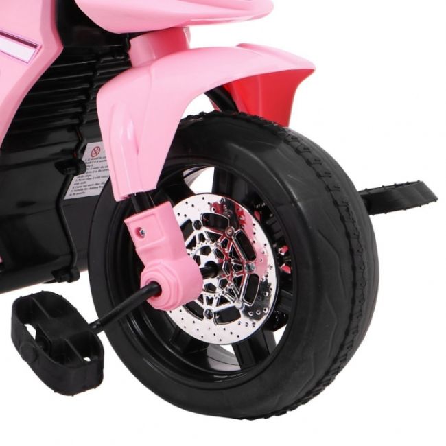 Motocicleta electrica 3 in 1, hl108, roti si scaun din plastic, 78x39x59 cm, putere 20w - roz edeedipa.hl108.roz