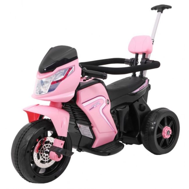 Motocicleta electrica 3 in 1, hl108, roti si scaun din plastic, 78x39x59 cm, putere 20w - roz edeedipa.hl108.roz