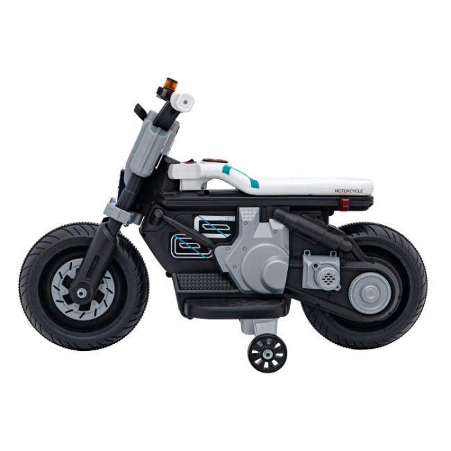 Motocicleta electrica future qls-805, roti din plastic + 2 roti ajutatoare, 88x46x56 cm, putere 25w - alb edeedipa.qls-805.bia