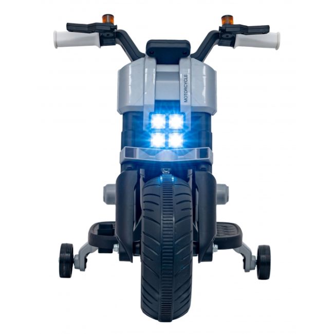 Motocicleta electrica future qls-805, roti din plastic + 2 roti ajutatoare, 88x46x56 cm, putere 25w - alb edeedipa.qls-805.bia