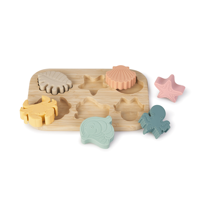 Puzzle Din Silicon Alimentar Cu Baza Din Bambus , Zsea Life, Pjb3330