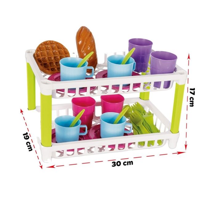 Set de servit ceaiul pilsan hamarat two-tier tea pink hubpl-03-336-pk