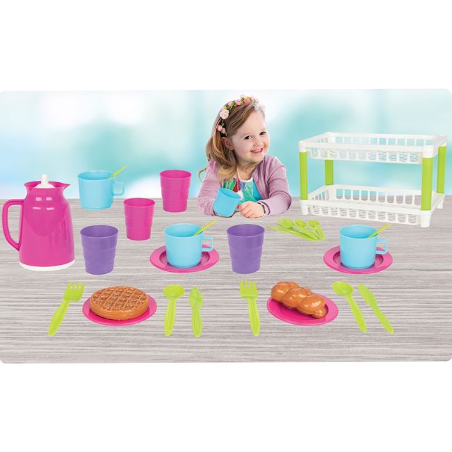 Set de servit ceaiul pilsan hamarat two-tier tea pink hubpl-03-336-pk