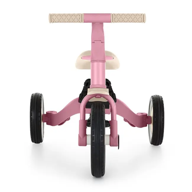 Tricicleta, Petite&Mars, Turbo, 5 in 1, Multifunctionala, Vehicul de impins, Bicicleta cu/fara pedale, Cu maner de ghidaj, Detasabil, Roti din cauciuc, Pana la 25 kg, 1.5-5 ani, Roz BYN613670