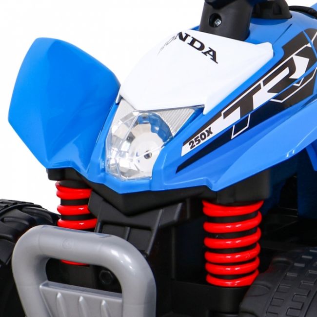 Atv electric honda 250x trx, roti din plastic, scaun tapitat, 64x38x43 cm, putere 30w - albastru edeedipa.h3.nie