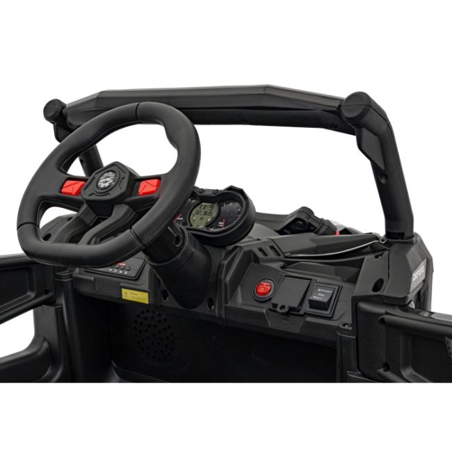 Atv electric cu telecomanda buggy defend 4 x 4 jh-105, roti eva, scaun tapitat, 106x75x59 cm, putere 140w - negru edeedipa.jh-105.cz