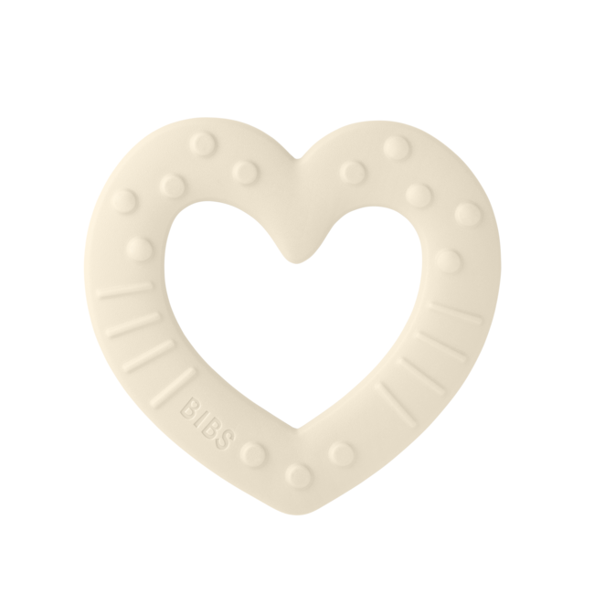 Bibs - jucarie de dentitie in forma de inima, ivory bbb3100216