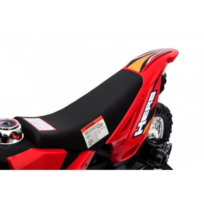 Motocicleta electrica cross bdm0912, roti si scaun din plastic + 2 roti ajutatoare, 105x50x72 cm, putere 6v - rosu edeedipa.bdm0912.cr