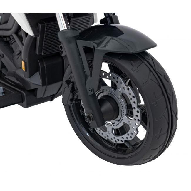 Motocicleta electrica honda nc750x, roti si scaun din plastic, 103x41x74 cm, putere 70w - alb edeedipa.tr2306.bia