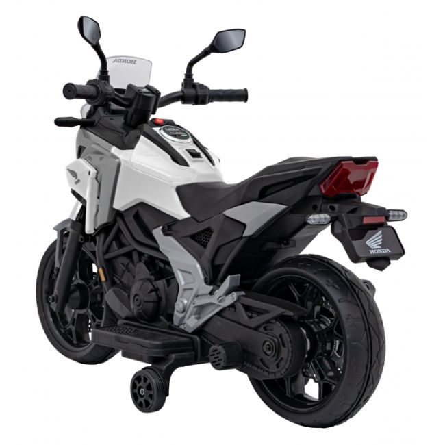 Motocicleta electrica honda nc750x, roti si scaun din plastic, 103x41x74 cm, putere 70w - alb edeedipa.tr2306.bia