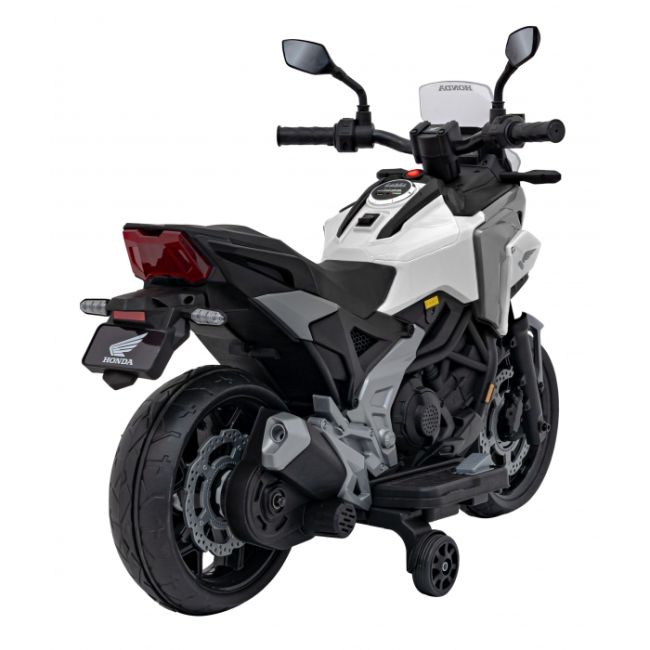 Motocicleta electrica honda nc750x, roti si scaun din plastic, 103x41x74 cm, putere 70w - alb edeedipa.tr2306.bia