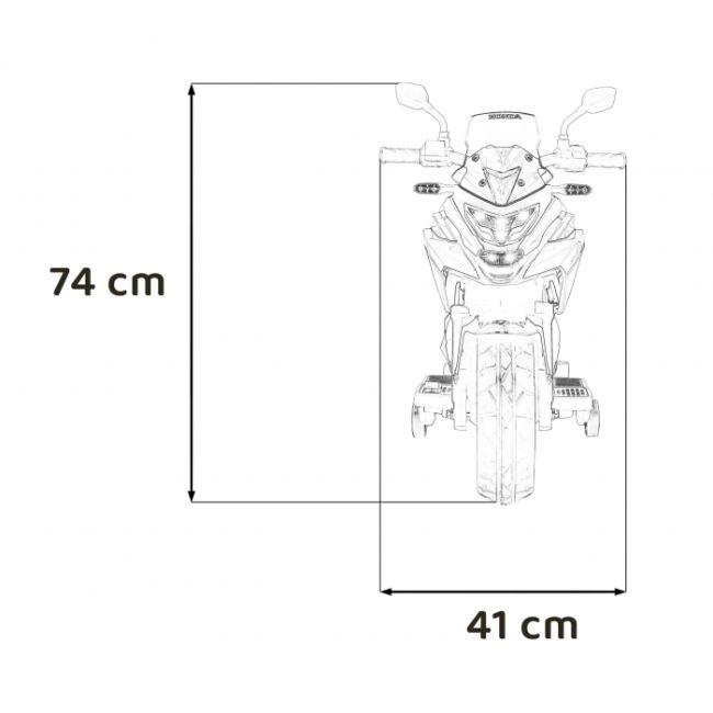 Motocicleta electrica honda nc750x, roti si scaun din plastic, 103x41x74 cm, putere 70w - alb edeedipa.tr2306.bia