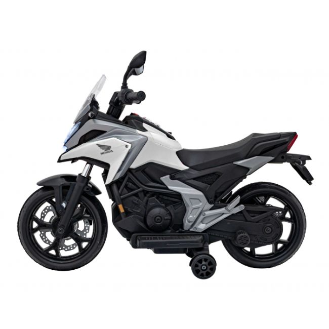 Motocicleta electrica honda nc750x, roti si scaun din plastic, 103x41x74 cm, putere 70w - alb edeedipa.tr2306.bia