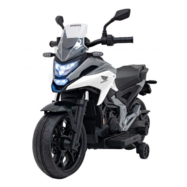Motocicleta electrica honda nc750x, roti si scaun din plastic, 103x41x74 cm, putere 70w - alb edeedipa.tr2306.bia