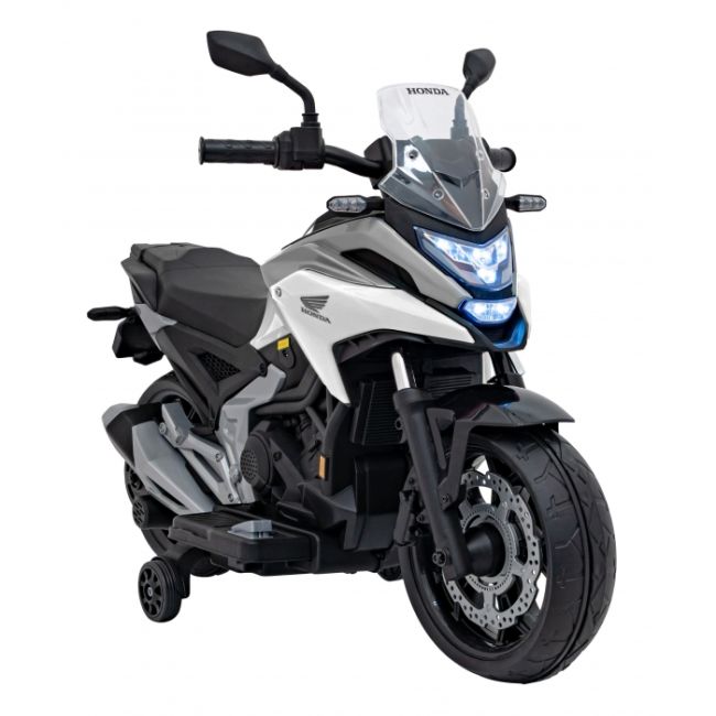 Motocicleta electrica honda nc750x, roti si scaun din plastic, 103x41x74 cm, putere 70w - alb edeedipa.tr2306.bia
