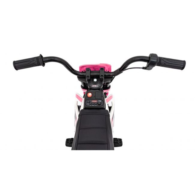 Motocicleta electrica pantone 361c, roti eva + 2 roti ajutatoare, scaun tapitat, 108x59x72 cm, putere 60w - roz edeedipa.jt5006.roz