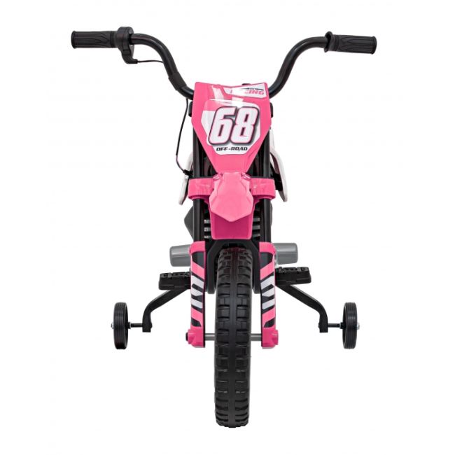 Motocicleta electrica pantone 361c, roti eva + 2 roti ajutatoare, scaun tapitat, 108x59x72 cm, putere 60w - roz edeedipa.jt5006.roz