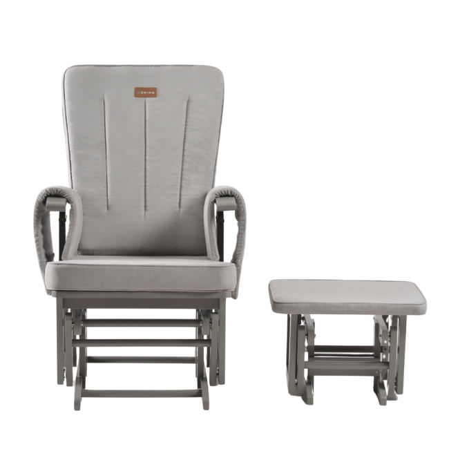 Onino - fotoliu reglabill pentru alaptare, cu suport de picioare inclus, calm.me classic, pearl gray bbbtf19ts
