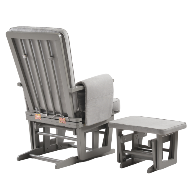Onino - fotoliu reglabill pentru alaptare, cu suport de picioare inclus, calm.me classic, pearl gray bbbtf19ts