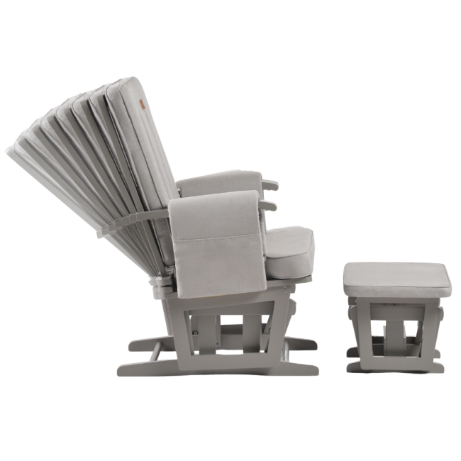 Onino - fotoliu reglabill pentru alaptare, cu suport de picioare inclus, calm.me classic, pearl gray bbbtf19ts