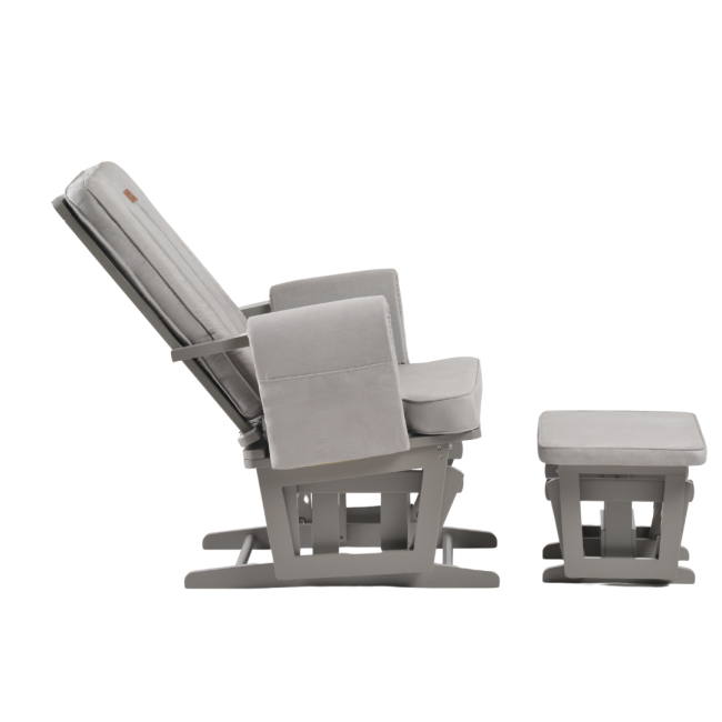 Onino - fotoliu reglabill pentru alaptare, cu suport de picioare inclus, calm.me classic, pearl gray bbbtf19ts