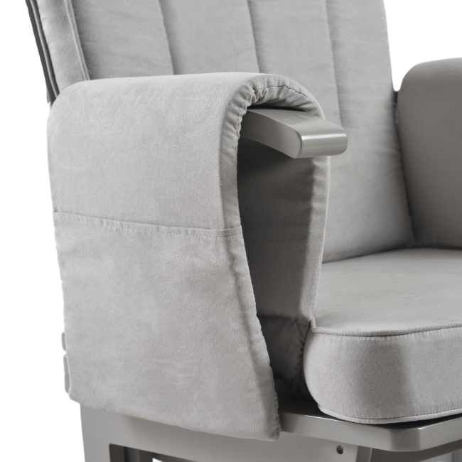 Onino - fotoliu reglabill pentru alaptare, cu suport de picioare inclus, calm.me classic, pearl gray bbbtf19ts