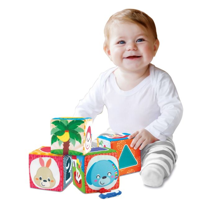 WINFUN SET 4 CUBURI STIVUIBILE DIN MATERIAL TEXTIL VIVWin000178