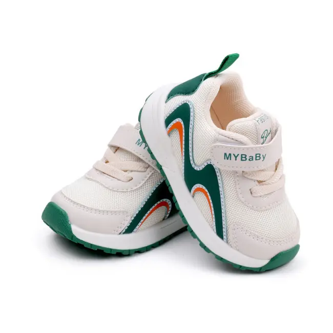 Adidasi albi cu verde - valuri mdmy2306-2-c