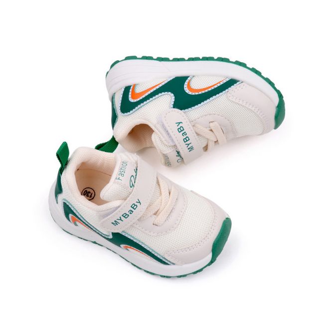 Adidasi albi cu verde - valuri mdmy2306-2-c