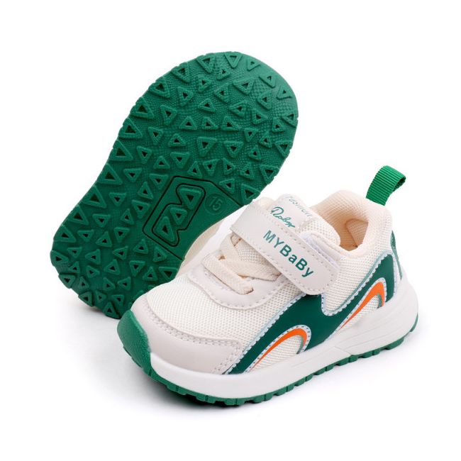 Adidasi albi cu verde - valuri mdmy2306-2-c