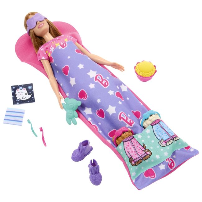 BARBIE PAPUSA BARBIE FAMILY SET PETRECERE CU 2 CATELUSI COLOR CHANGE VIVMTHXN01
