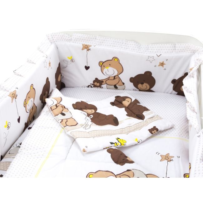 Lenjerie MyKids Teddy Play Maro 4 Piese M1 140x70 00009272