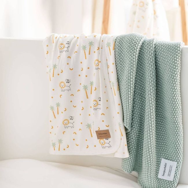 Paturica Usoara Pentru Copii, Multifunctionala, Bumbac Jersey, 65x80 Nairobi Mustard Pjb06na41-048