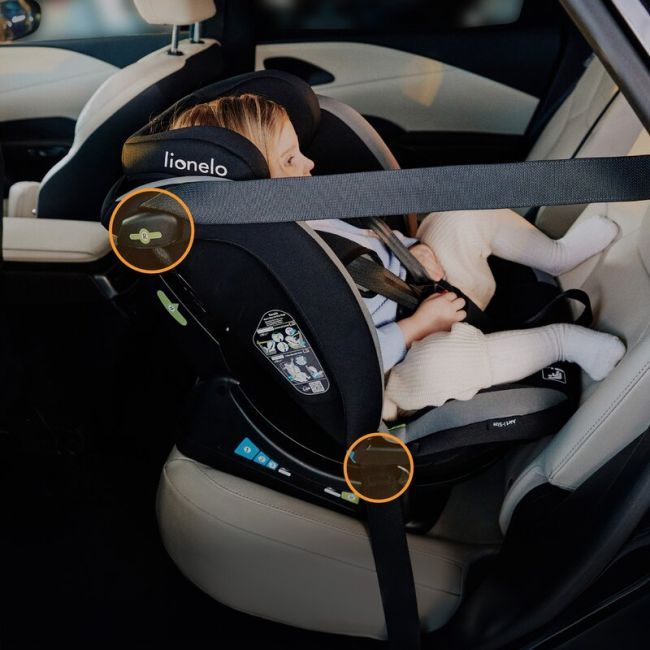 Scaun auto, Lionelo, Aart i-Size, Cu spatar inclinabil in 4 pozitii, Cu tetiera reglabila in 13 pozitii, 0-36 Kg, 40-150 cm, Cu centura siguranta in 3 puncte, Conform cu ECE R129/03, Bej BYNLO-AART_I-SIZE_BEIGE_LATTE