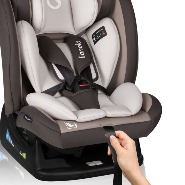 Scaun auto, Lionelo, Aart i-Size, Cu spatar inclinabil in 4 pozitii, Cu tetiera reglabila in 13 pozitii, 0-36 Kg, 40-150 cm, Cu centura siguranta in 3 puncte, Conform cu ECE R129/03, Bej BYNLO-AART_I-SIZE_BEIGE_LATTE