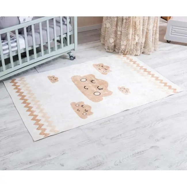 Set Lenjerie MyKids 11 Piese VP 334 FIGURES Bej 120x60 cm + Covoras Mykids Carpet VP05 160x100 cm 00081949