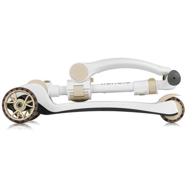 Trotineta, Lionelo, Franky, Multifunctionala, Pliabila, Pana la 50 kg, Bicicleta cu 3 roti si trotineta de echilibru, Ghidon reglabil, Sezut detasabil, Roti cu LED, Conform cu EN71, EN62115, 12 luni+, Bej BYNLO-FRANKY_BEIGE