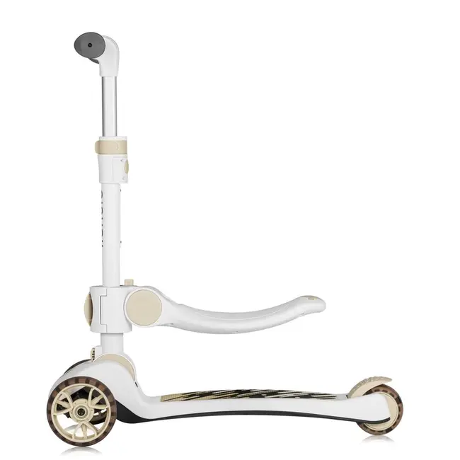 Trotineta, Lionelo, Franky, Multifunctionala, Pliabila, Pana la 50 kg, Bicicleta cu 3 roti si trotineta de echilibru, Ghidon reglabil, Sezut detasabil, Roti cu LED, Conform cu EN71, EN62115, 12 luni+, Bej BYNLO-FRANKY_BEIGE