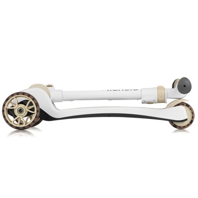 Trotineta, Lionelo, Franky, Multifunctionala, Pliabila, Pana la 50 kg, Bicicleta cu 3 roti si trotineta de echilibru, Ghidon reglabil, Sezut detasabil, Roti cu LED, Conform cu EN71, EN62115, 12 luni+, Bej BYNLO-FRANKY_BEIGE