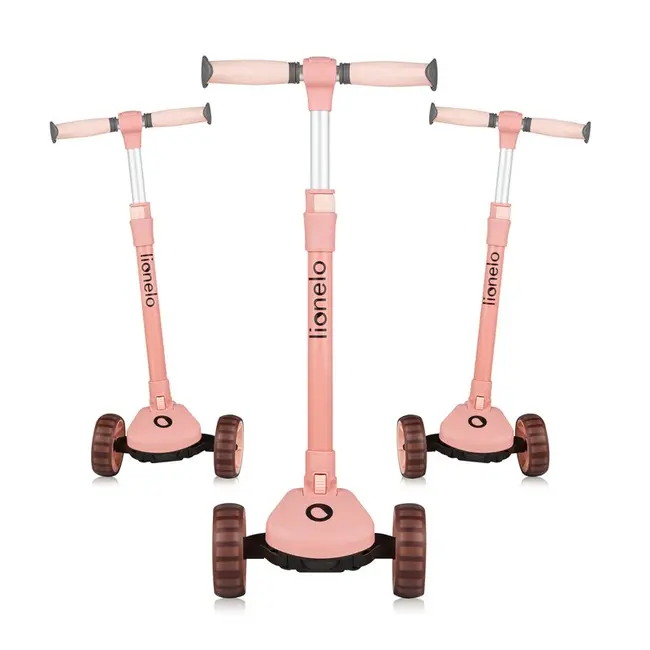 Trotineta, Lionelo, Franky, Multifunctionala, Pliabila, Pana la 50 kg, Bicicleta cu 3 roti si trotineta de echilibru, Ghidon reglabil, Sezut detasabil, Roti cu LED, Conform cu EN71, EN62115, 12 luni+, Roz BYNLO-FRANKY_PINK_ROSE